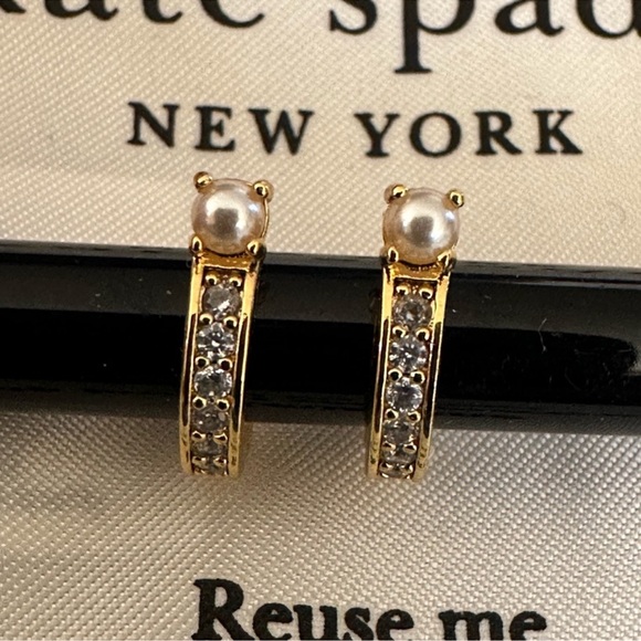 ✨LOW START✨kate spade Gold and White Earrings - Picture 2 of 6